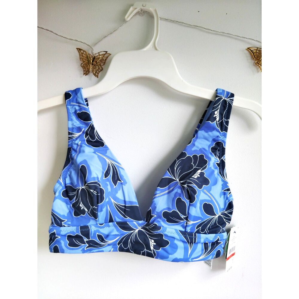 TOMMY BAHAMA Modern Palm Blissful Belize Breeze Vneck Bra Swim Top NWT XS/TP